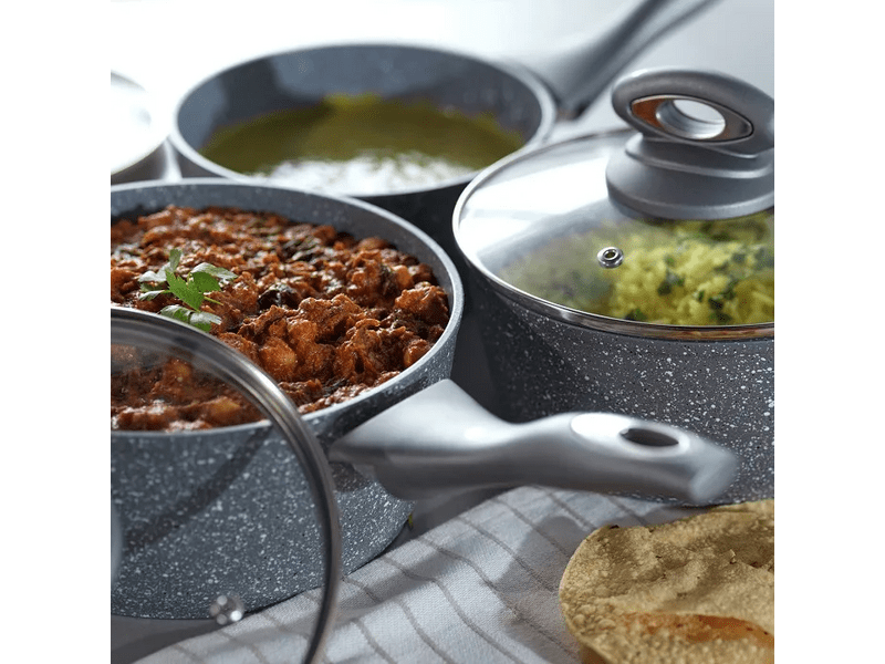 Salter Marblestone Tapadásmentes, kovácsolt alumínium edénykészlet, 16/18/20cm