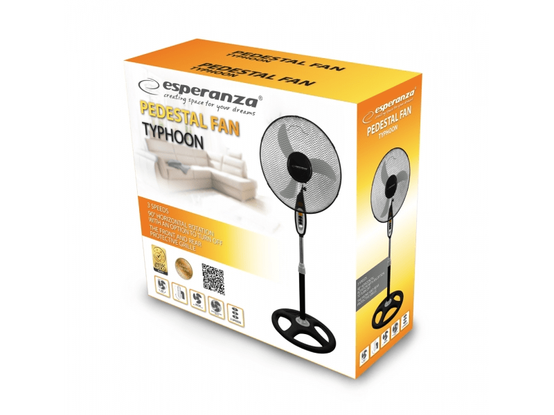 Esperanza EHF002KE Typhoon álló ventilátor, fekete