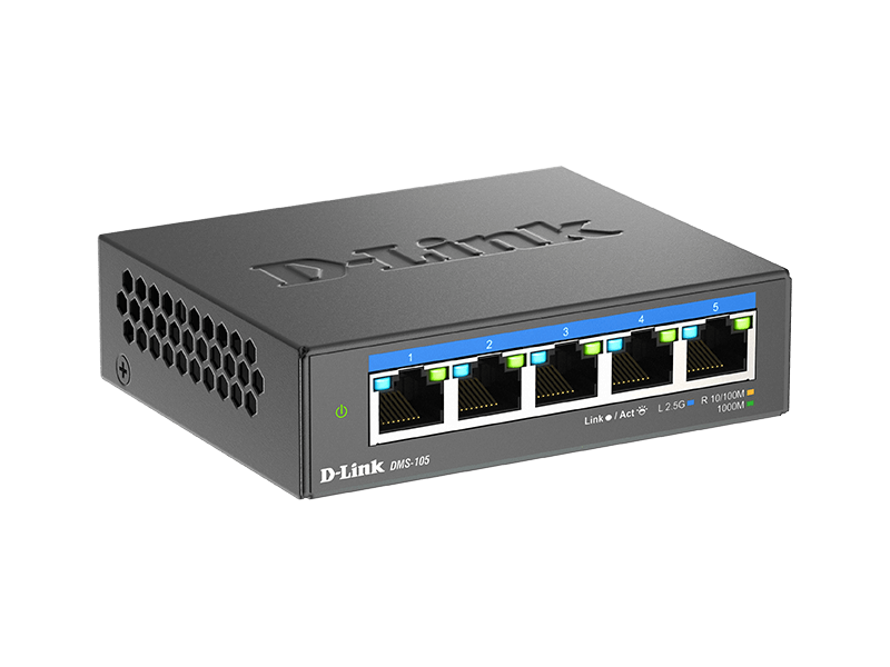 D-Link DMS-105/E 2.5G Multi-Gigabit Switch, 5 port