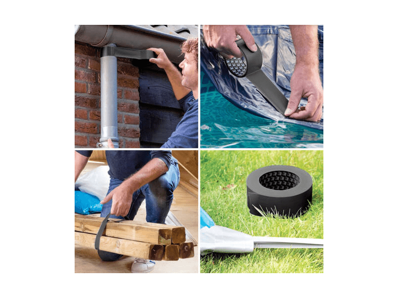 Grizzly szupererős szöveterősített ragasztószalag, fekete, 10 m