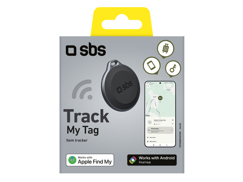 SBS Track My Tag nyomkövető, sötétszürke (TEFINDBTAPGOK)