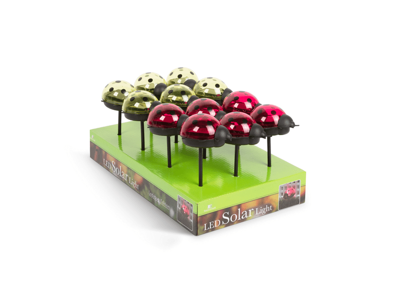 Garden of Eden 11240 LED-es szolár katica lámpa, sárga/piros