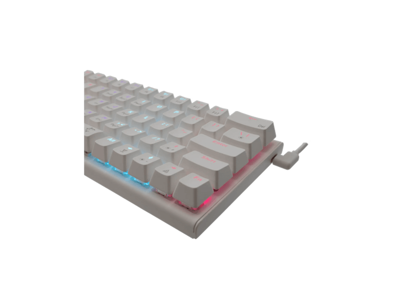 White Shark GK-2223W/BL-HU-V2 Wakizashi Mechanikus Gamer billentyűzet, fehér