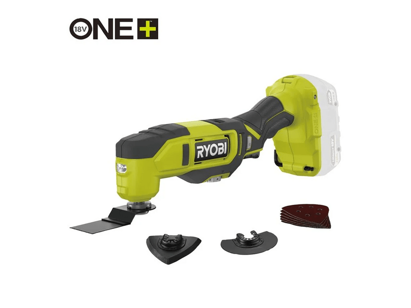 Ryobi RMT18-0 18V One Plus™ multifunkciós gép, tartozékokkal, Akkumulátor és töltő nélkül