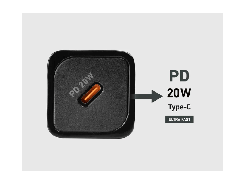 SBS NanoTube GaN 20W töltő, fekete (TETRGAN1C20K)