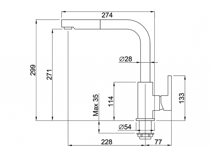 Elleci Csaptelep C02 Granitek G68 (MGKC0268)