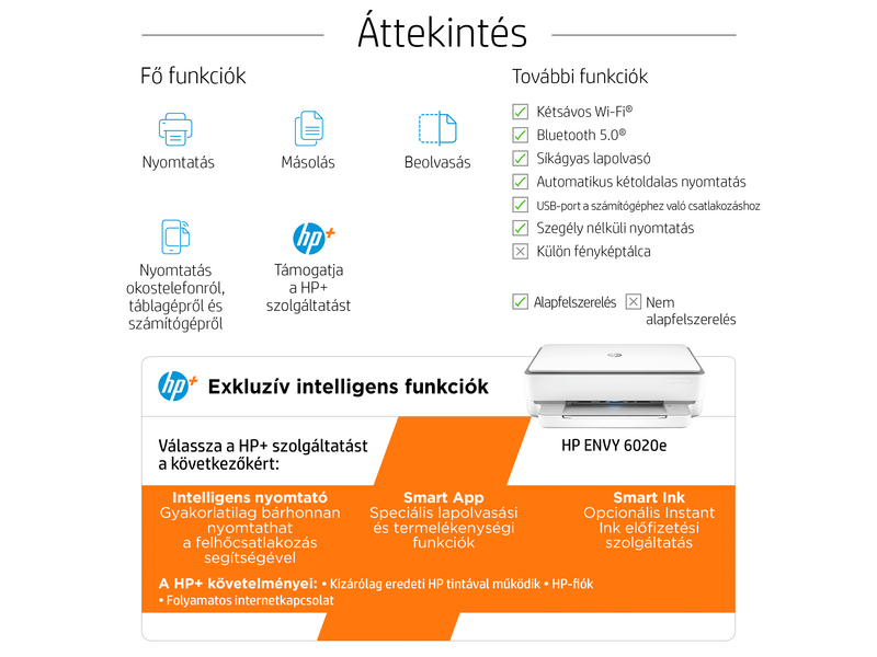 HP ENVY 6020e Multifunkciós nyomtató (223N4B), Instant Ink