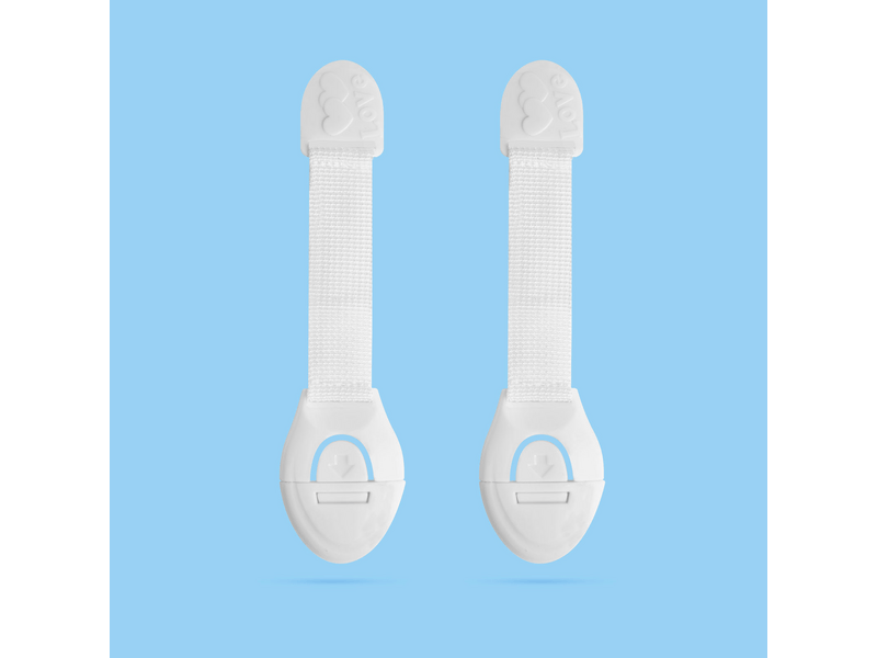 Family 57339 Biztonsági gyerekzár ajtóra - 21 cm - öntapadós - fehér - 2 db / csomag