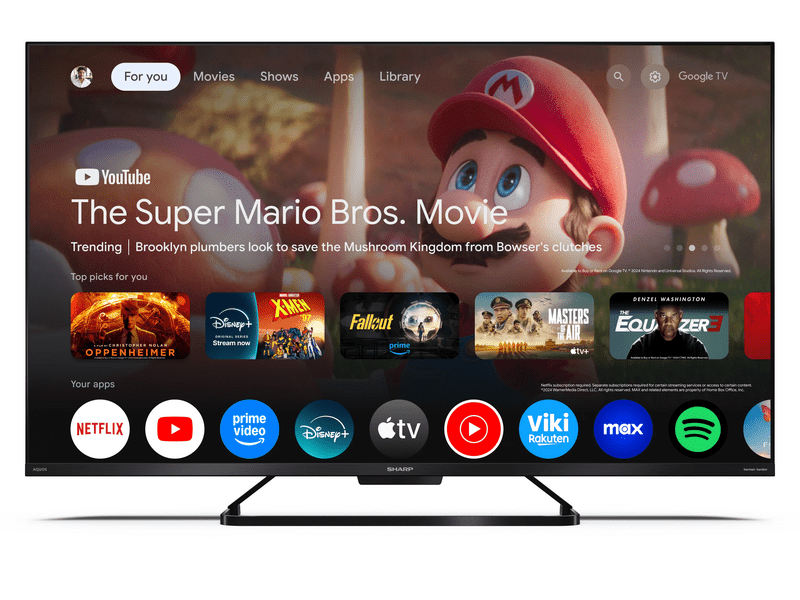 sHARP 43GR8265E 43” 4K UHD Smart QLED Televízió