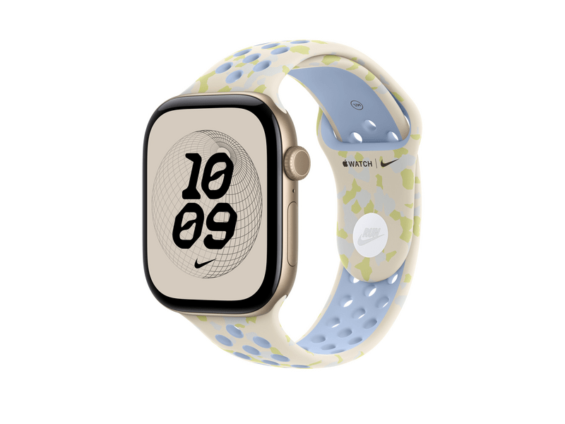 Apple Watch 46 mm‑es pasztellkrétaszín Nike sportszíj, S/M (MKTV4ZM/A)