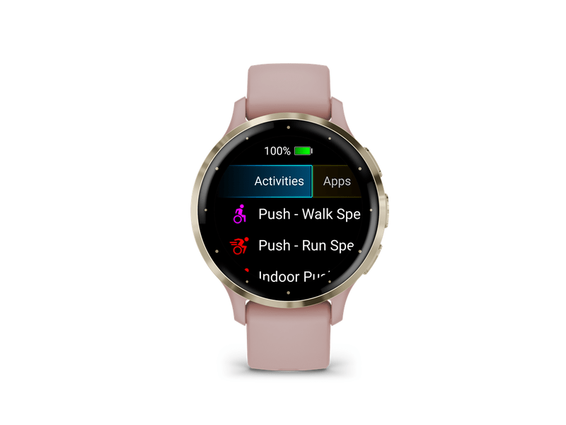 Venu 3S rose, cream gold, silicone band