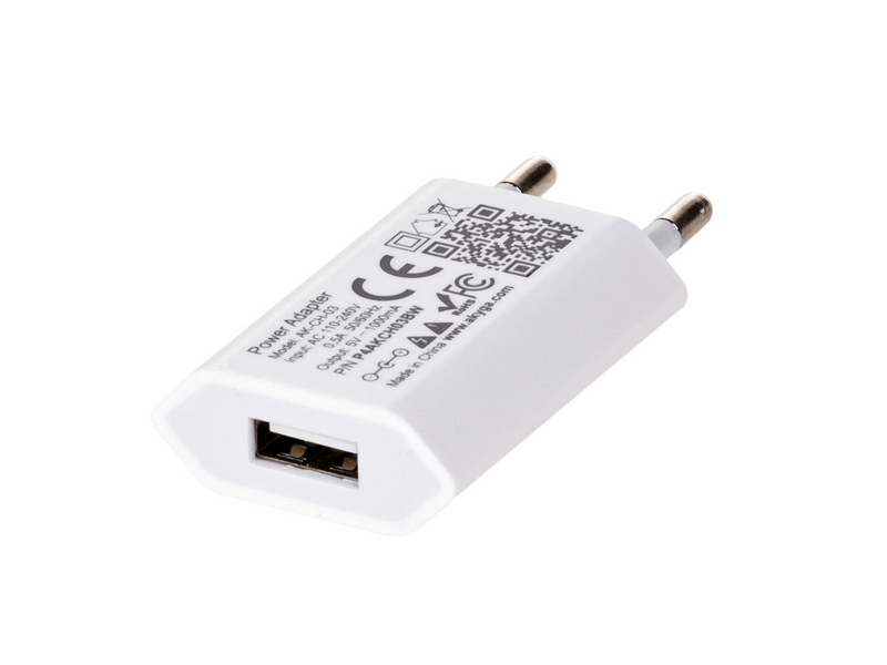 Akyga AK-CH-03WH USB-A 5V / 1A 5W Hálózati töltő