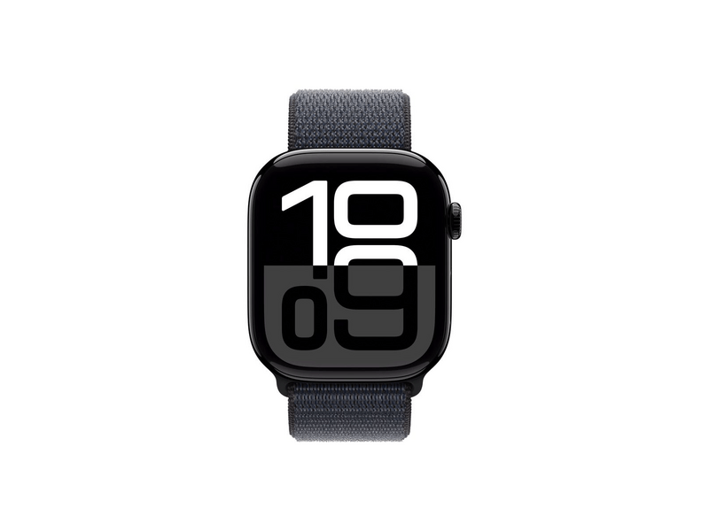 Apple Watch Series 10 GPS + Cellular – 46 mm-es kozmoszfekete alumíniumtok, tinta sportpánt (MWY53QH/A)