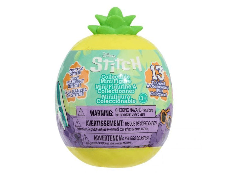 Stitch: Mini meglepetés figura ananász formájú kapszulában - 4. széria