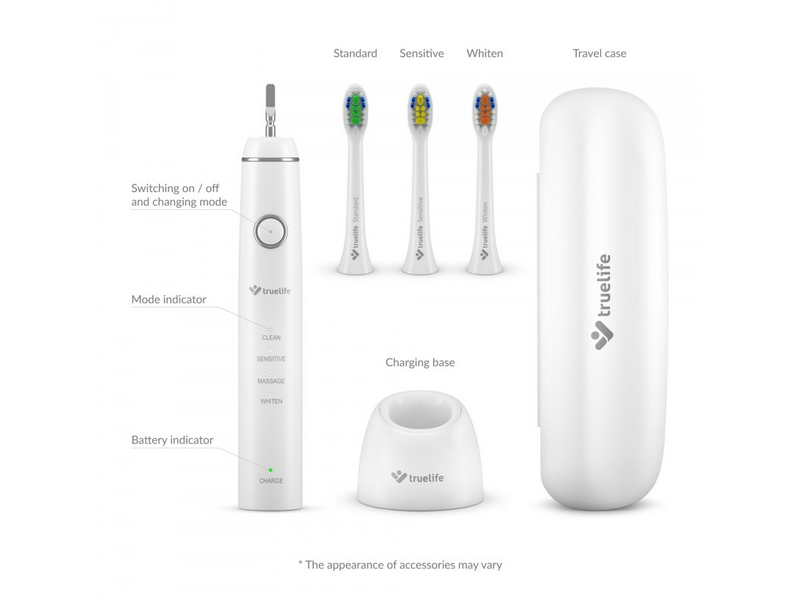 TrueLife SonicBrush kompaktna sonična četkica za zube, bijela