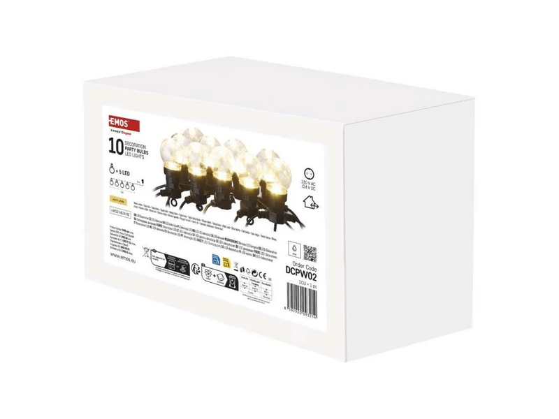 EMOS DCPW02 LED fényfüzér átlátszó, 5 m