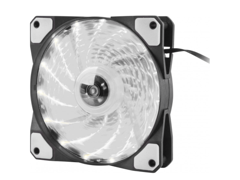 NATEC GENESIS 120x120 mm gépházhűtő, fehér LED