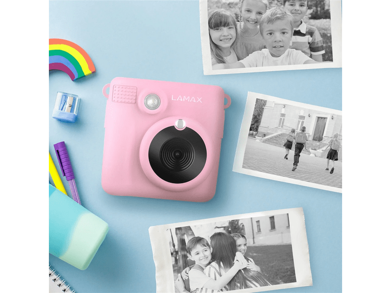 LAMAX InstaKid1 hőpapíros fényképezőgép, Rózsaszín (LXKCMIK1NNNPA)