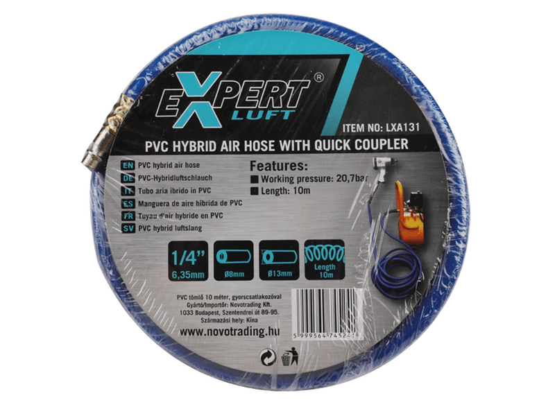Expert LXA131 PVC tömlő, 10m, gyorscsatlakozóval