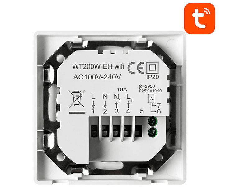 Avatto WT200-16A-W intelligens termosztát elektromos fűtéshez WiFi TUYA