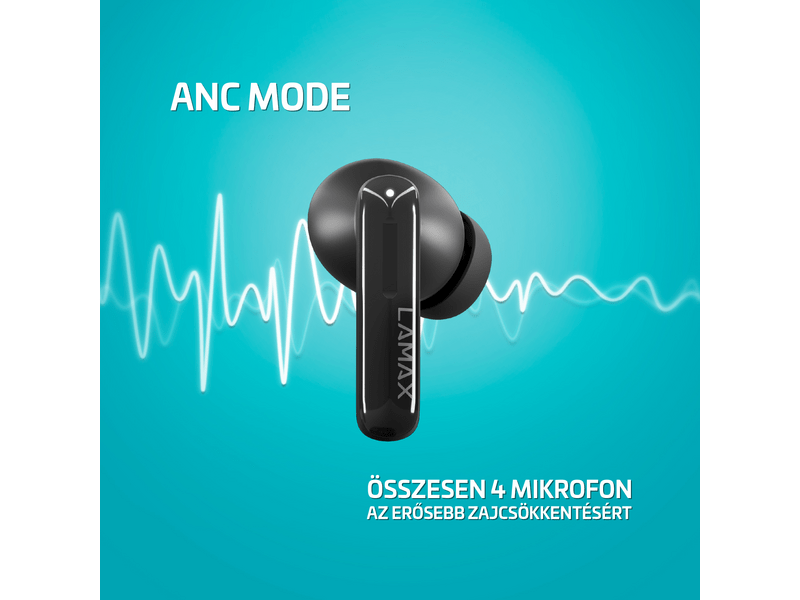 LAMAX Clips1 Plus Black TWS fülhallgató, fekete