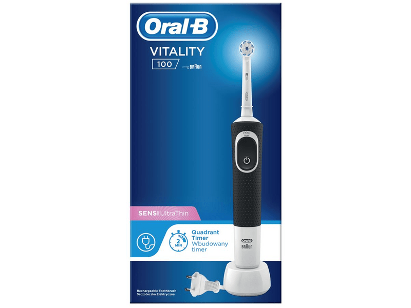 Oral-B D100 Vitality elektromos fogkefe Sensi Ultra Thin fejjel