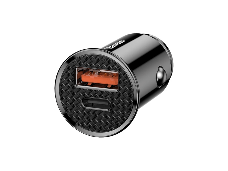 Baseus Circular Plastic autós gyorstöltő 30W, fekete (CCALLYS01)