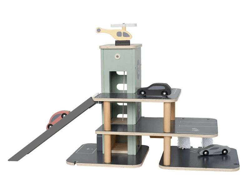 Emeletes fa parkolóház lifttel és járművekkel (W7230)