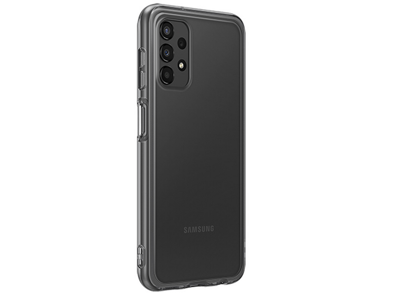 Samsung A13 Puha átlátszó tok - fekete (EF-QA135TBEGWW)