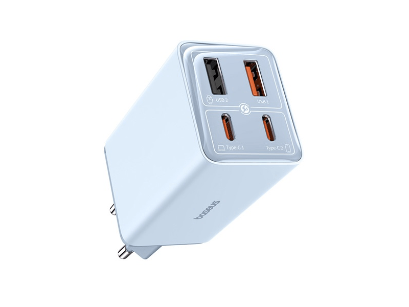 Baseus GaN6 Pro hálózati gyorstöltő 65W, kék (P1016270131300)