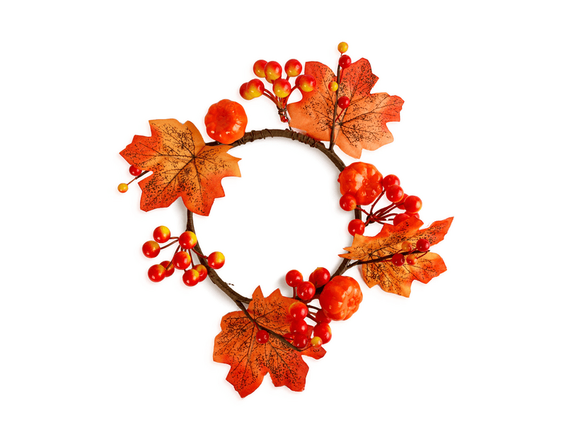Family 59028 Őszi dekoráció, juharlevél koszorú, 22 cm