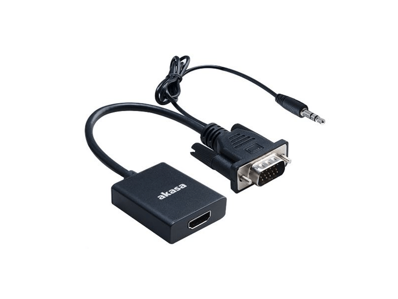 Akasa AK-CBHD23-20BK VGA - HDMI, audio kábellel