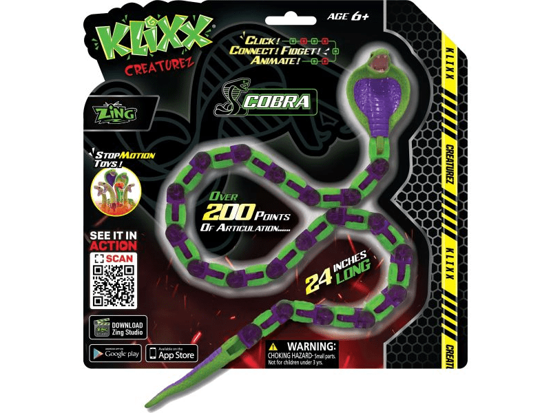 Klixx Creaturez - Kobra, 2 féle, 1 db (KX130C)