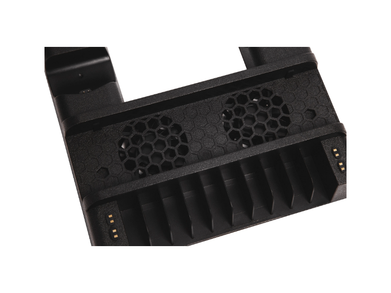 FroggieX FX-P4-C3-B PS4 Konzol hűtőállomás + töltőállomás + lemeztartó