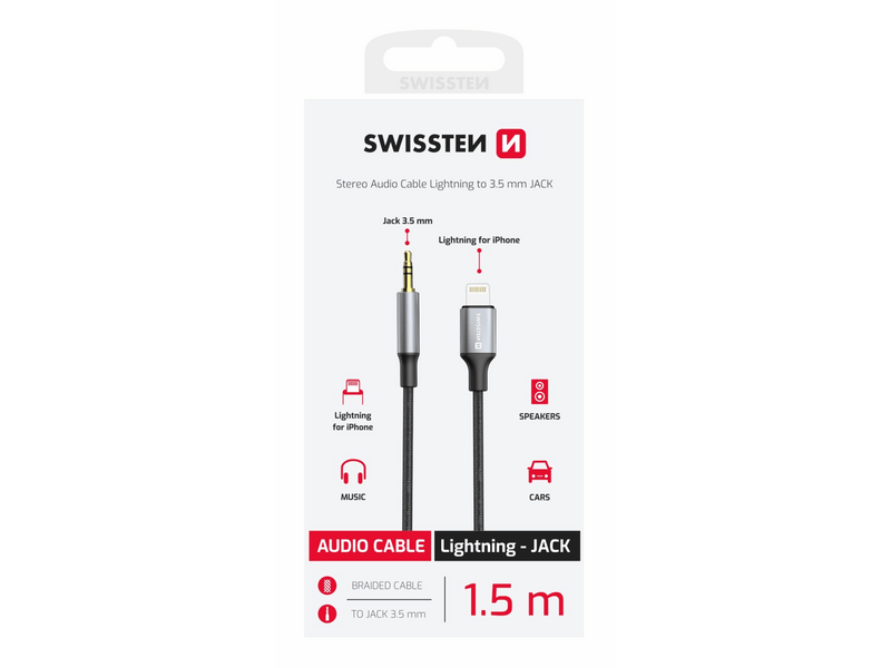 Swissten Lightning/3,5mm Jack Audio adapter (73502307)