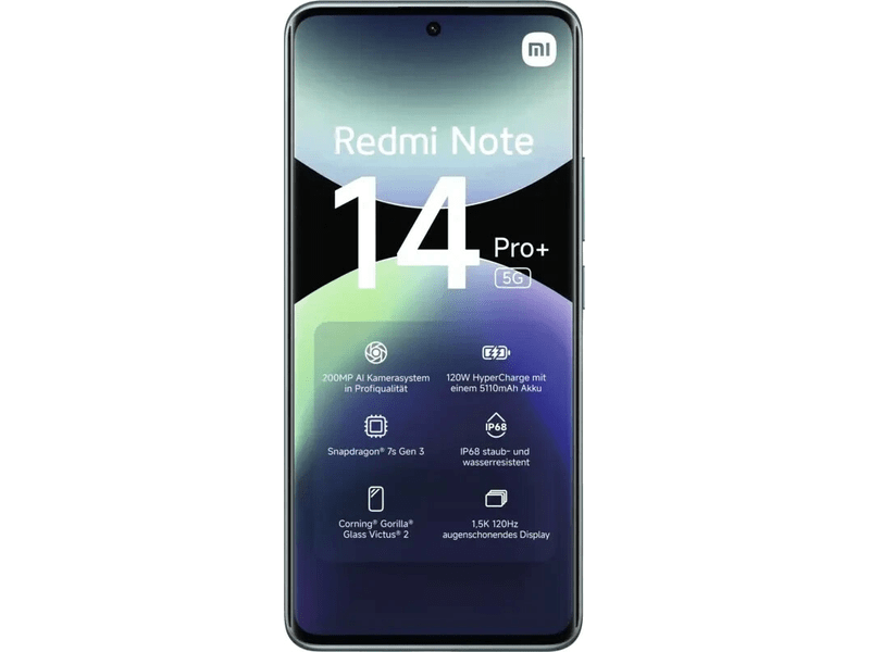 Xiaomi Redmi Note 14 Pro + 5G 12/512GB Okostelefon, kék (MZB0IIWEU)