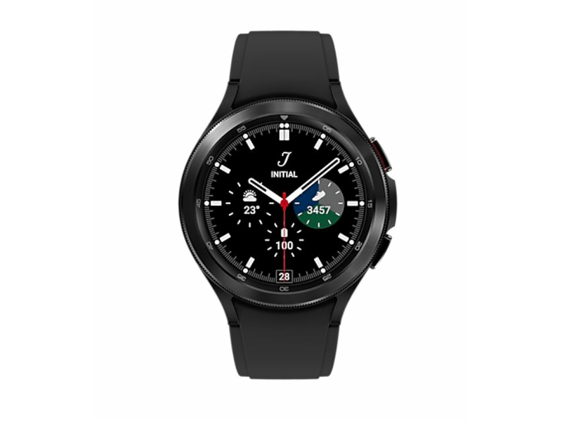 Samsung Galaxy Watch 4 Classic SM-R890NZKAEUE 46 mm Okosóra, fekete + Samsung Galaxy Fit2 Aktivitásmérő, Piros (SM-R220NZRAEUE)