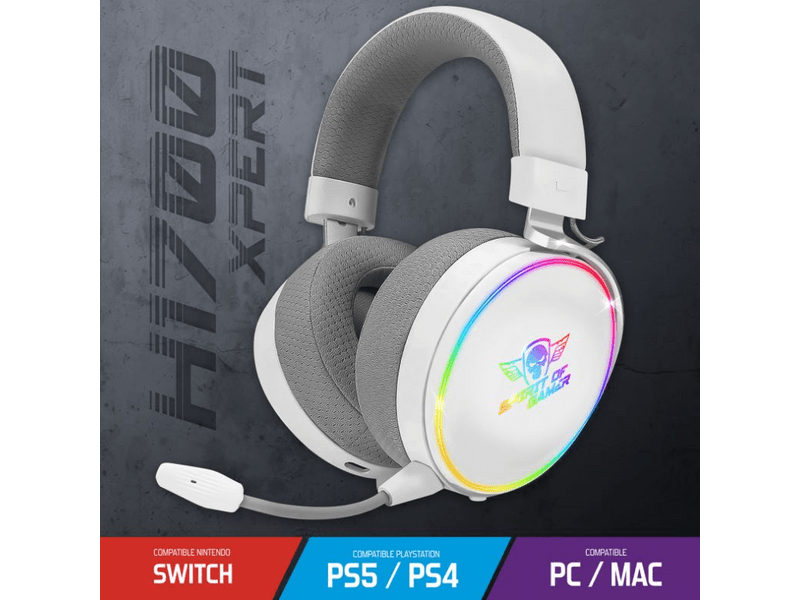 Spirit of Gamer MIC-XH1700W Gaming headset, fehér