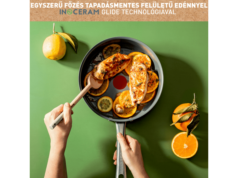 Tefal Renew+ C4243253 Mély serpenyő+fedő, 24 cm