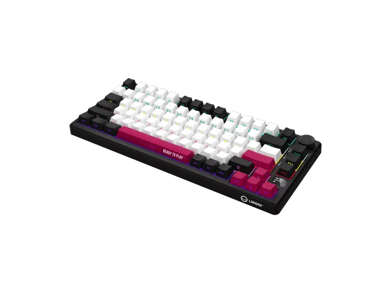 Lorgar KBP7075W Billentyűzet, fekete (LRG-KBP7075W-BK-US)