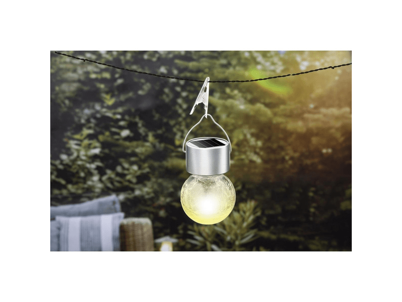 Grundig Solar lámpa csipesszel, színes LED