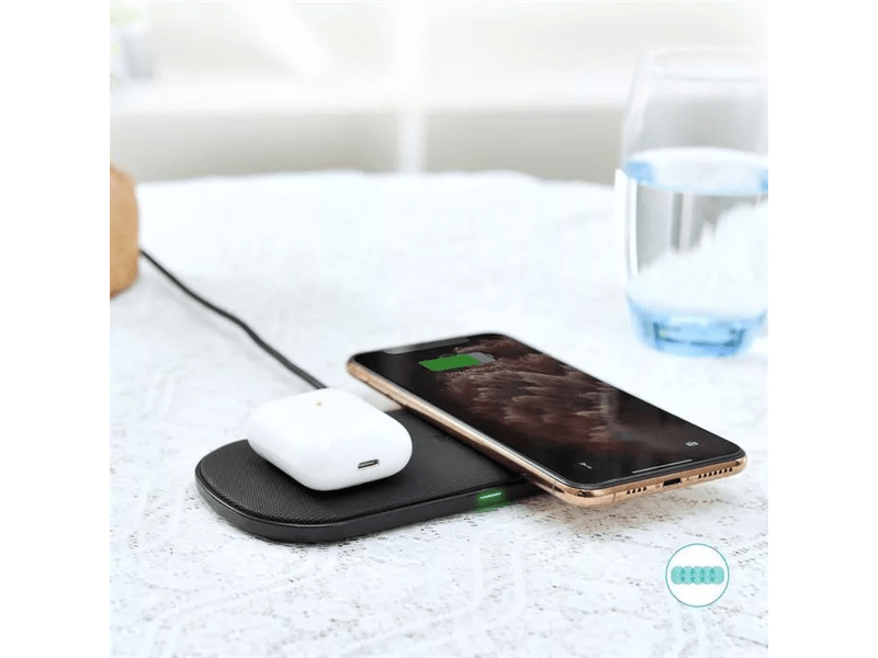 T535-S DUAL wireless fast charger. Black