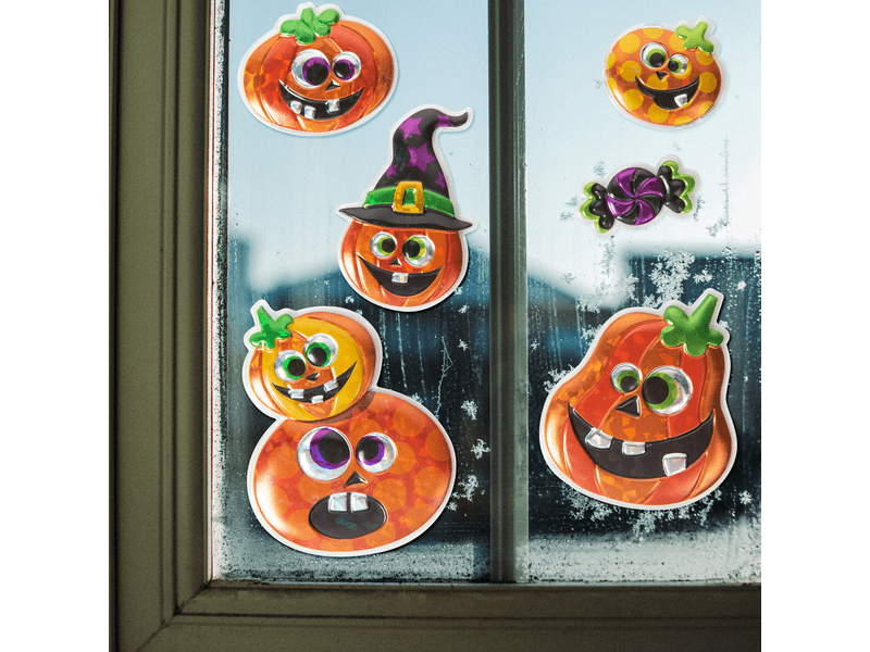 Family 58130 Halloween-i 3D matrica szett - holografikus tök - 6 db / csomag