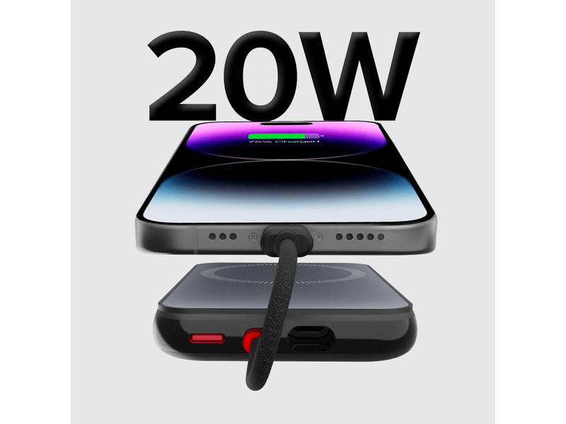 SBS TEBB5000TCMAG PowerBank, MagSafe, 5000 mAh, crna