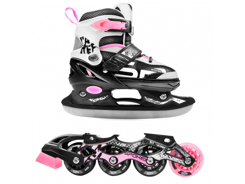 Spokey Quattro 4in1 állítható korcsolya, pink, 34-37