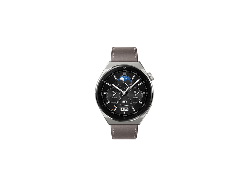 Watch GT 3 Pro Gray Leather Strap 46mm
