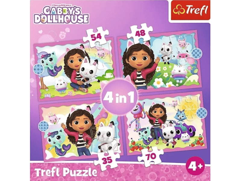 Puzzles - 4in1 - Gabbys adventures