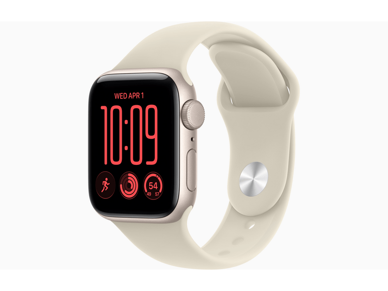 Apple Watch SE 3 (2026) GPS, 40 mm csillagfény alumíniumtok, homokszín sportszíj, S/M (MJKR4MP/A)