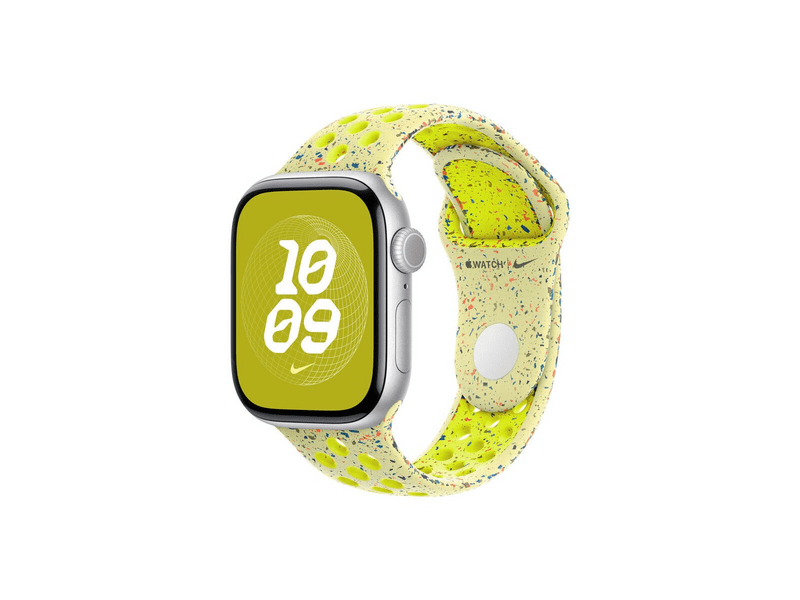 Apple Watch 42 mm-es neonzöld csobbanás Nike sportszíj, S/M (MXU53ZM/A)