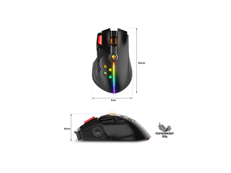 Spirit of Gamer XPERT-M600 Vezeték nélküli/vezetékes gamer egér (S-XM600RF)